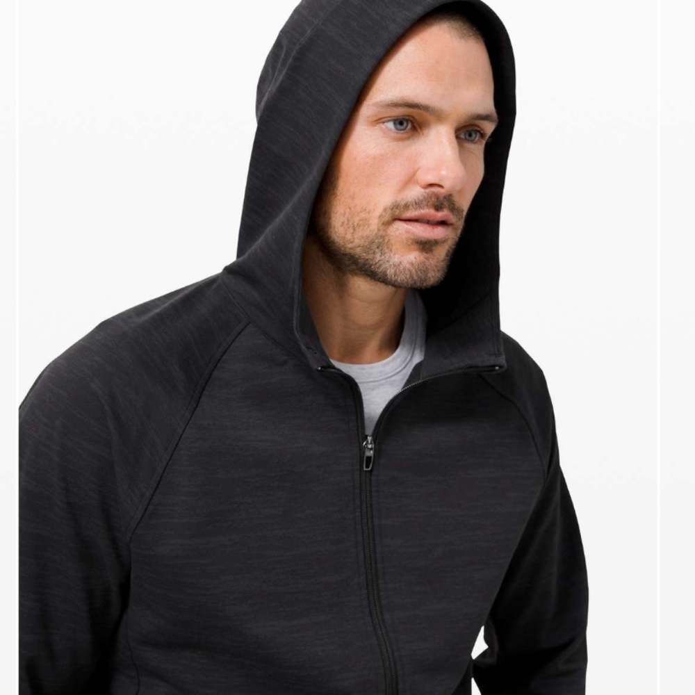 Lululemon City Sweat Full Zip Hoodie *Jacquard Black / Obsidian Large - Picture 3 of 13